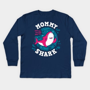 Mommy Shark Kids Long Sleeve T-Shirt